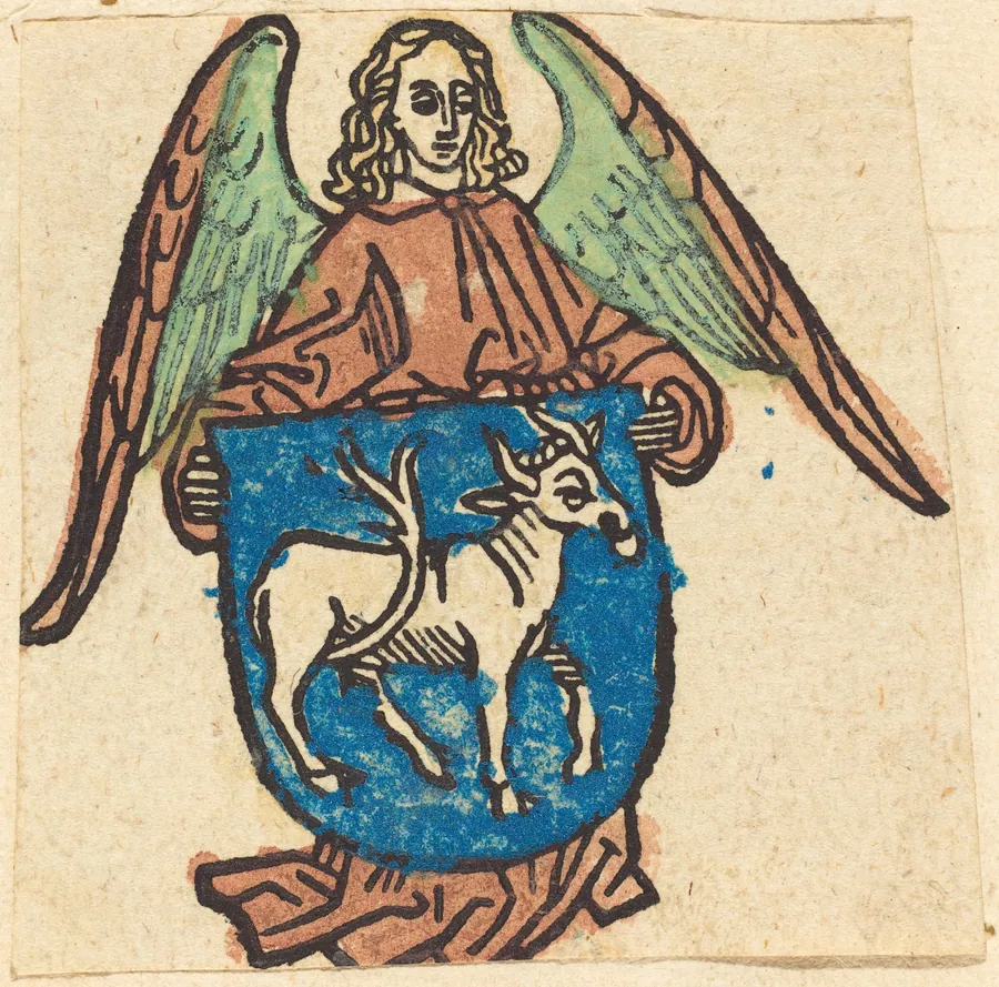 Bookplate of Hilprand Brandenburg of Bibrach by German 15th Century