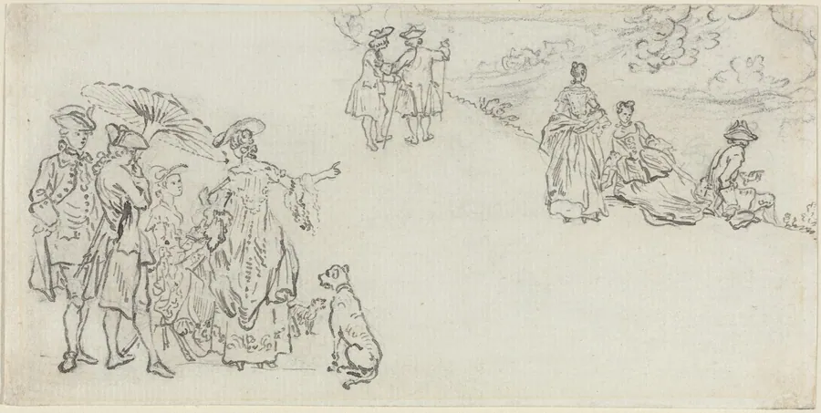 Ladies and Gentlemen in a Country Park by Paul Sandby
