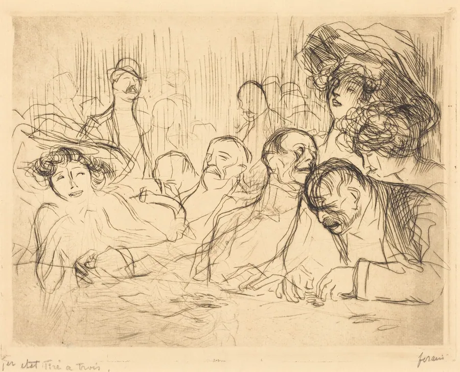 A la table de jeu (1ère planche) (At the Gambling Table) (first plate) by Jean-Louis Forain