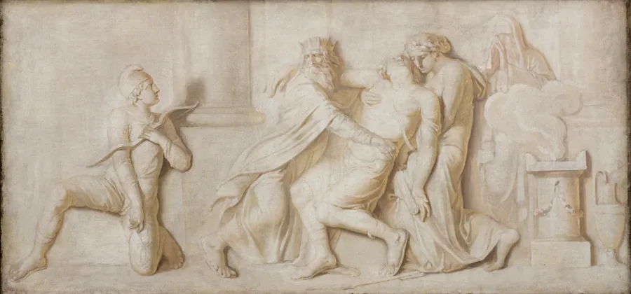 Achilleus' død for Paris' pileskud by Nicolai Abildgaard