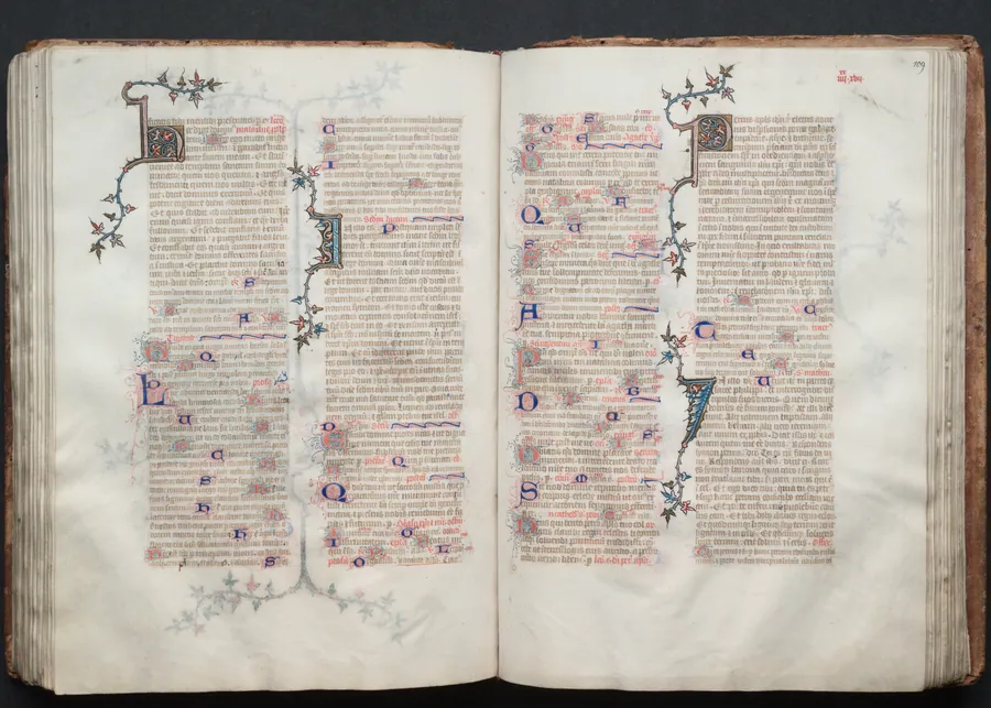 The Gotha Missal:  Fol. 108v, Text by Master of the Boqueteaux