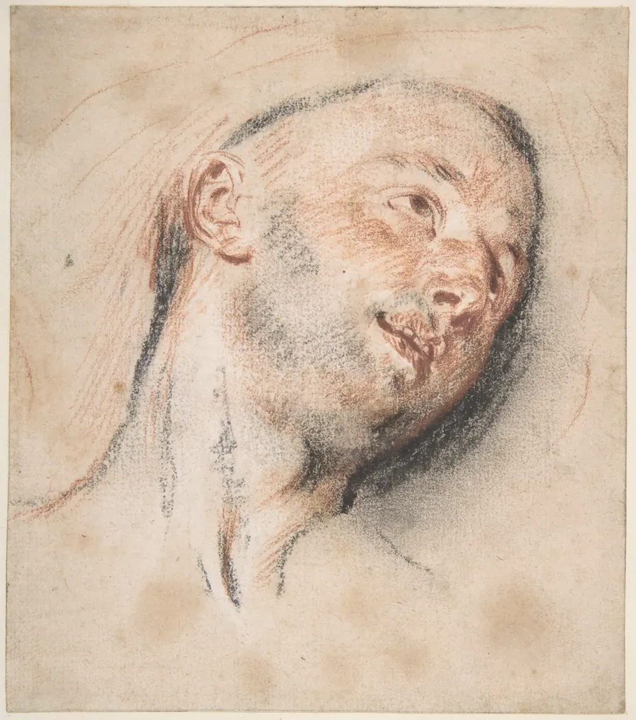 Head of a Man by Antoine Watteau