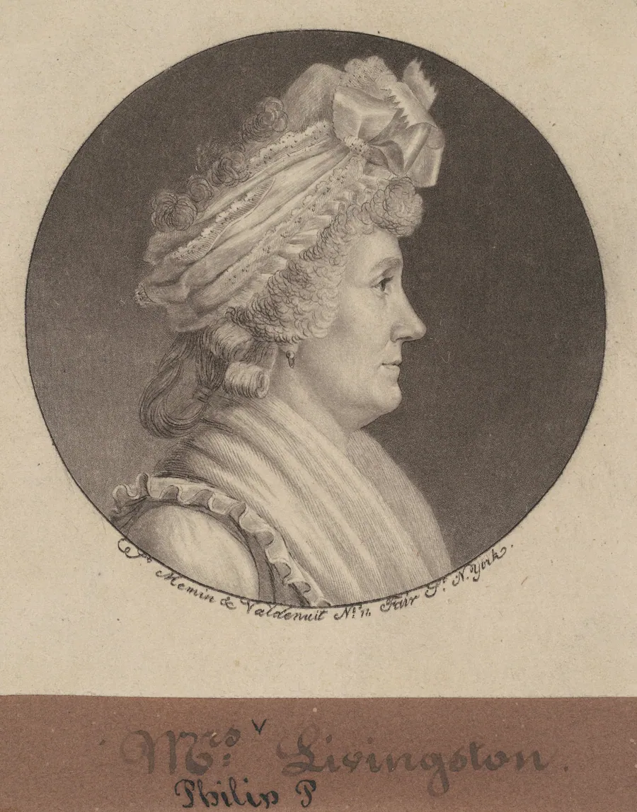 Sarah Johnson Livingston by Charles B. J. Févret de Saint-Mémin