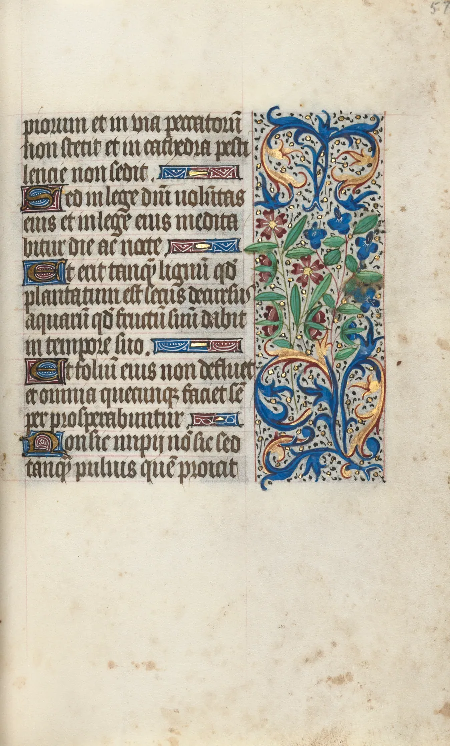 Book of Hours (Use of Rouen): fol. 57r by Master of the Geneva Latini