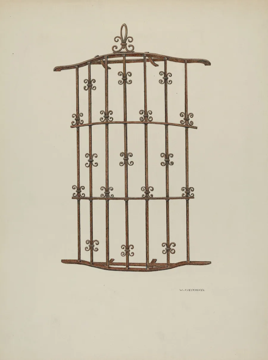 Iron Grille at Window by William Kieckhofel