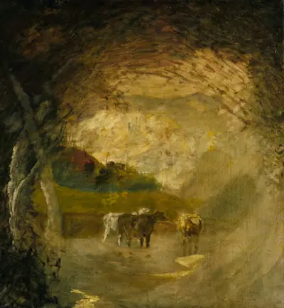 Landscape with Trees and Cattle