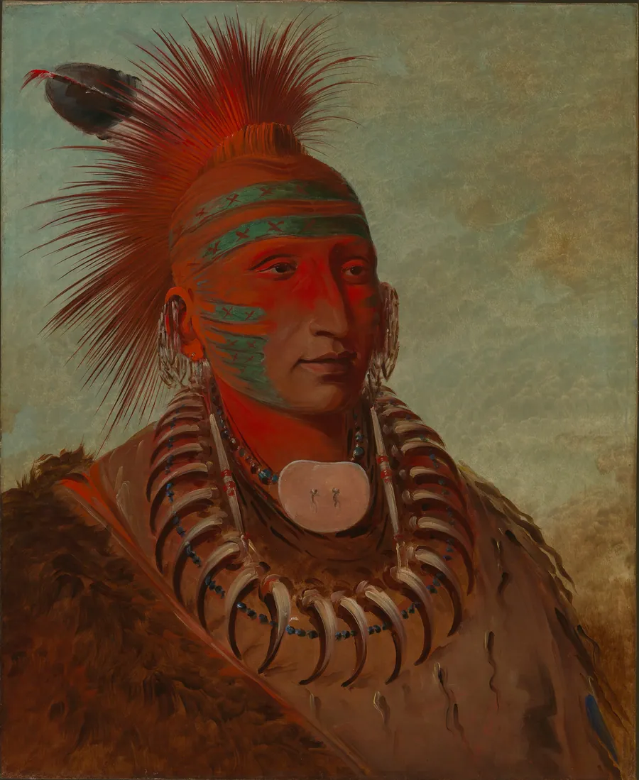 No-ho-mun-ya, One Who Gives No Attention by George Catlin, born Wilkes-Barre, PA 1796-died Jersey City, NJ 1872