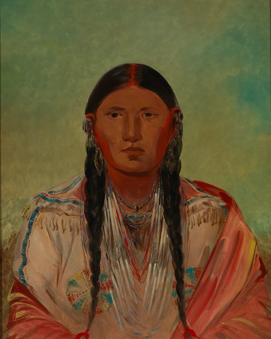Ru-ton-wee-me, Pigeon on the Wing by George Catlin, born Wilkes-Barre, PA 1796-died Jersey City, NJ 1872