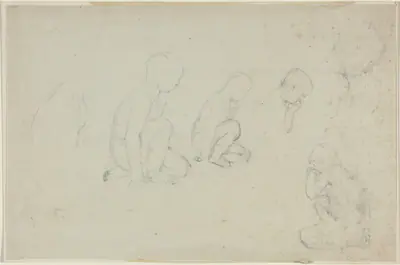 Studies of a Kneeling Boy