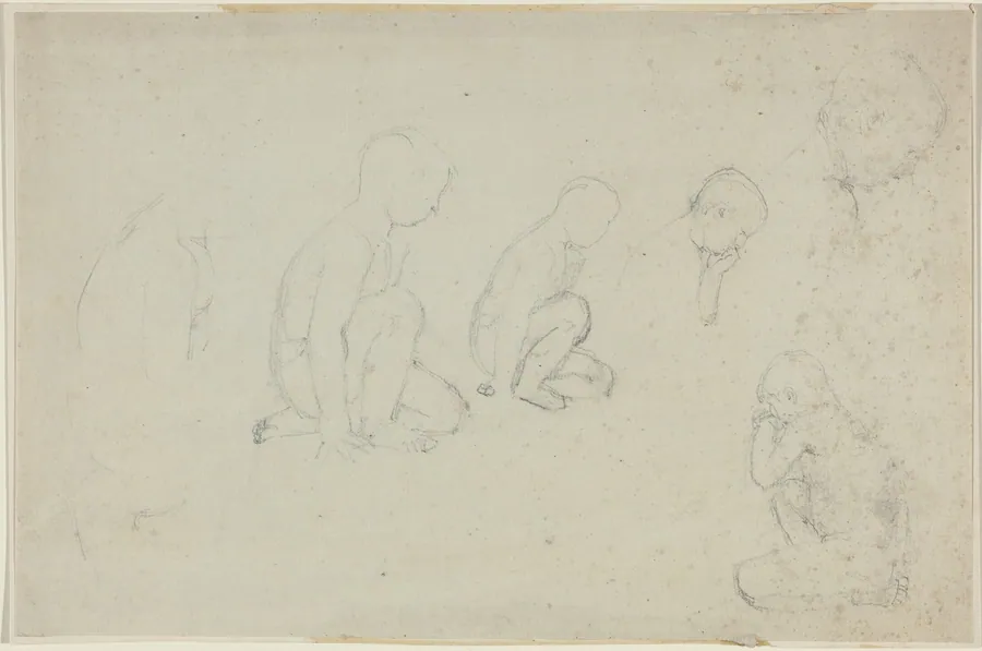 Studies of a Kneeling Boy by John Flaxman