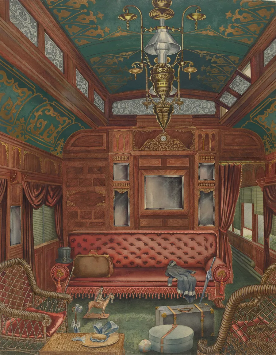 Parlor in Pullman Coach by Perkins Harnly