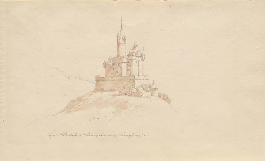Schloss Windeck b. Weinhelm a. d. Bergstrasse by Karl Julius von Leypold