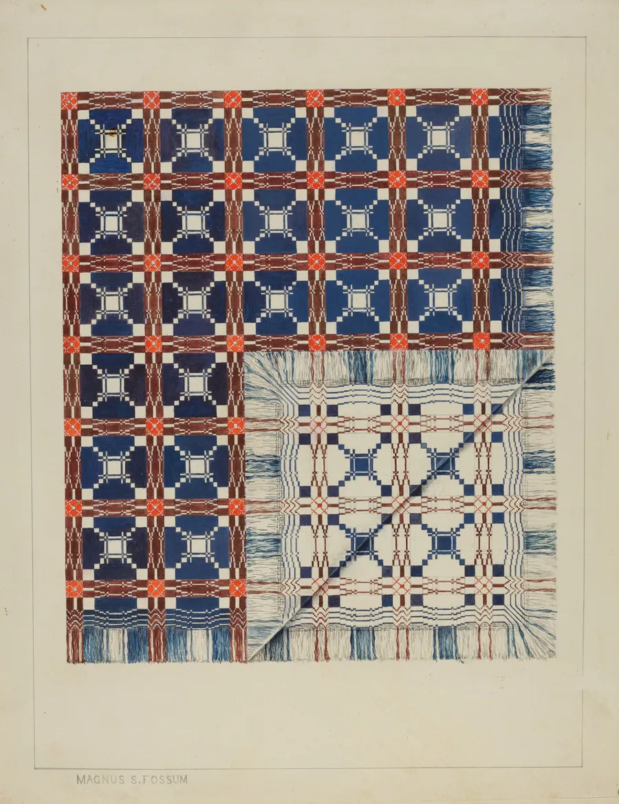 Woven Coverlet by Magnus S. Fossum