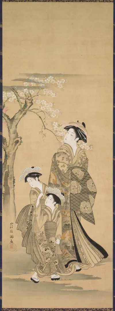 Woman and Two Children