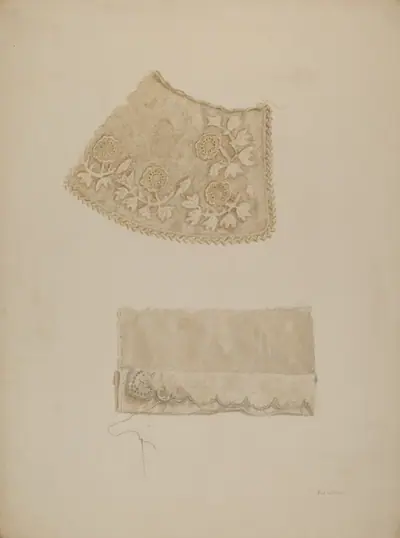 Darned Collar & Pattern of Embroidery