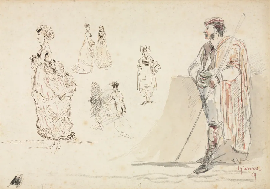 Sketches of Figures by Alphonse Marie Adolphe de Neuville