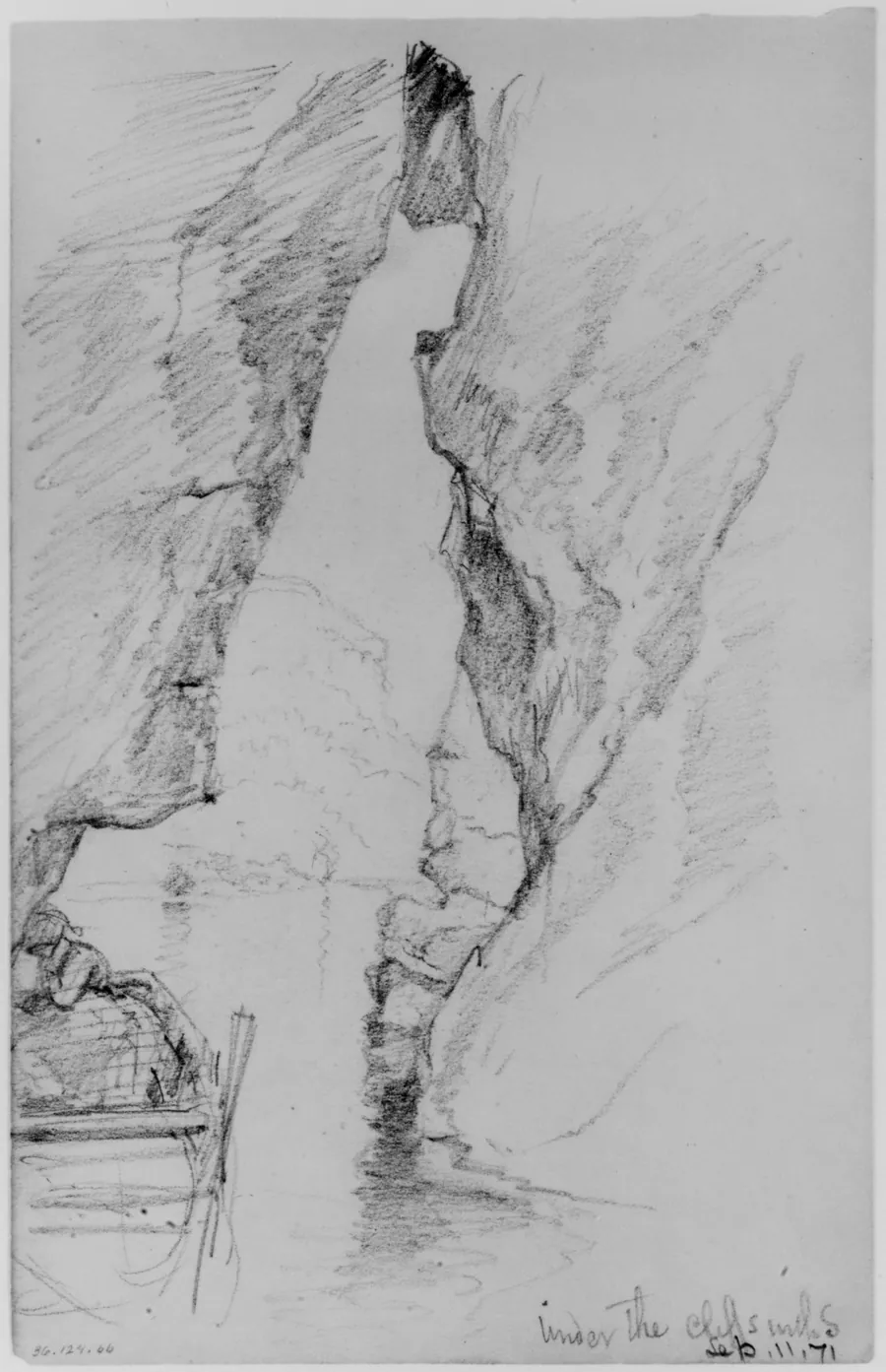 Under the Cliffs, 1871 (from Sketchbook) by Daniel Huntington