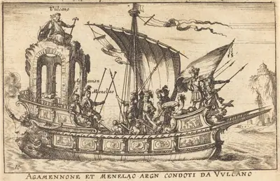 Agamennone et Menelao argn condoti da Vulcano
