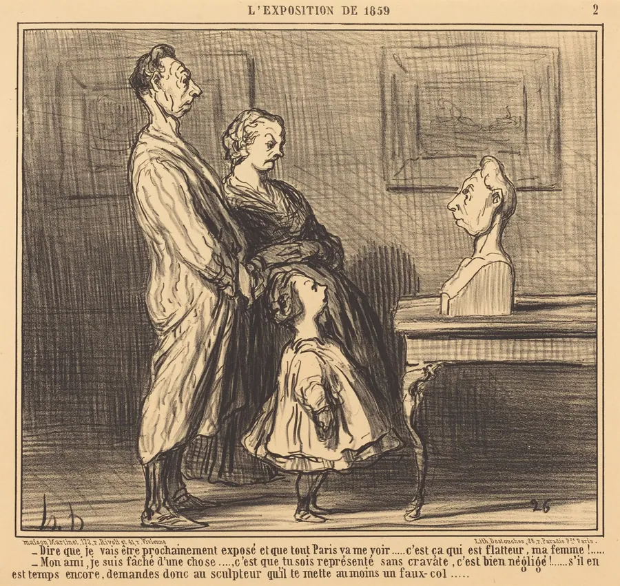 Dire que je vais être... exposé... by Honoré Daumier