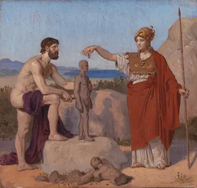 Prometheus danner mennesket af ler