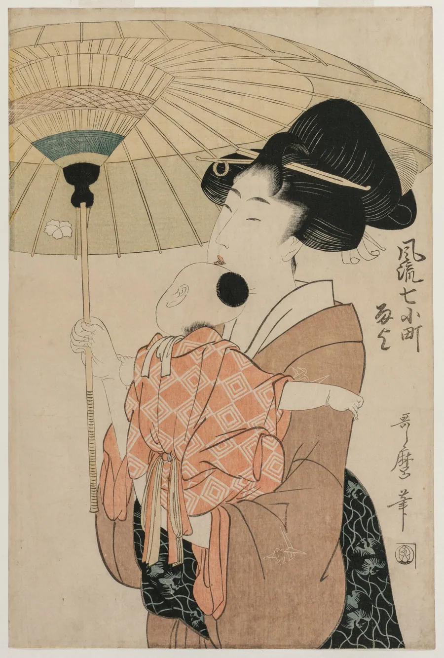 Prayers for Rain, from the series Seven Elegant Komachi by Kitagawa Utamaro