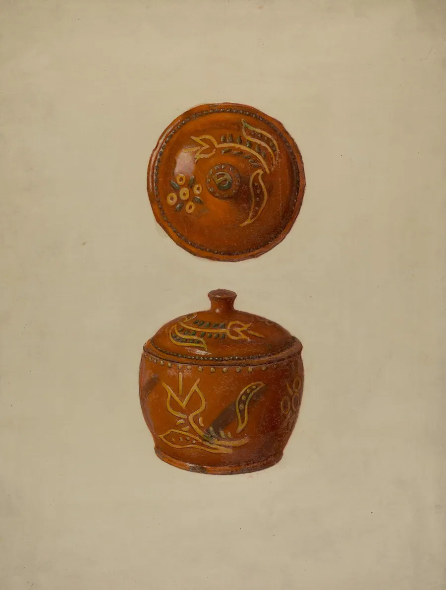 Pa. German Jar with Cover by Max Soltmann