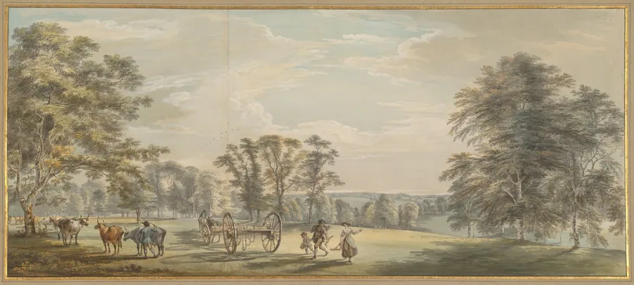 Dawn in Luton Park by Paul Sandby