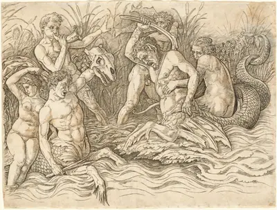 Battle of the Sea Gods [right half]
