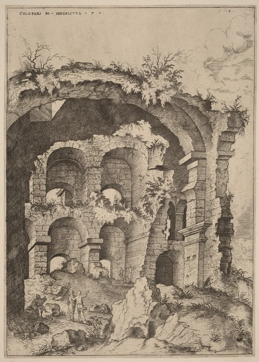 Seventh View of the Colosseum by Hieronymus Cock