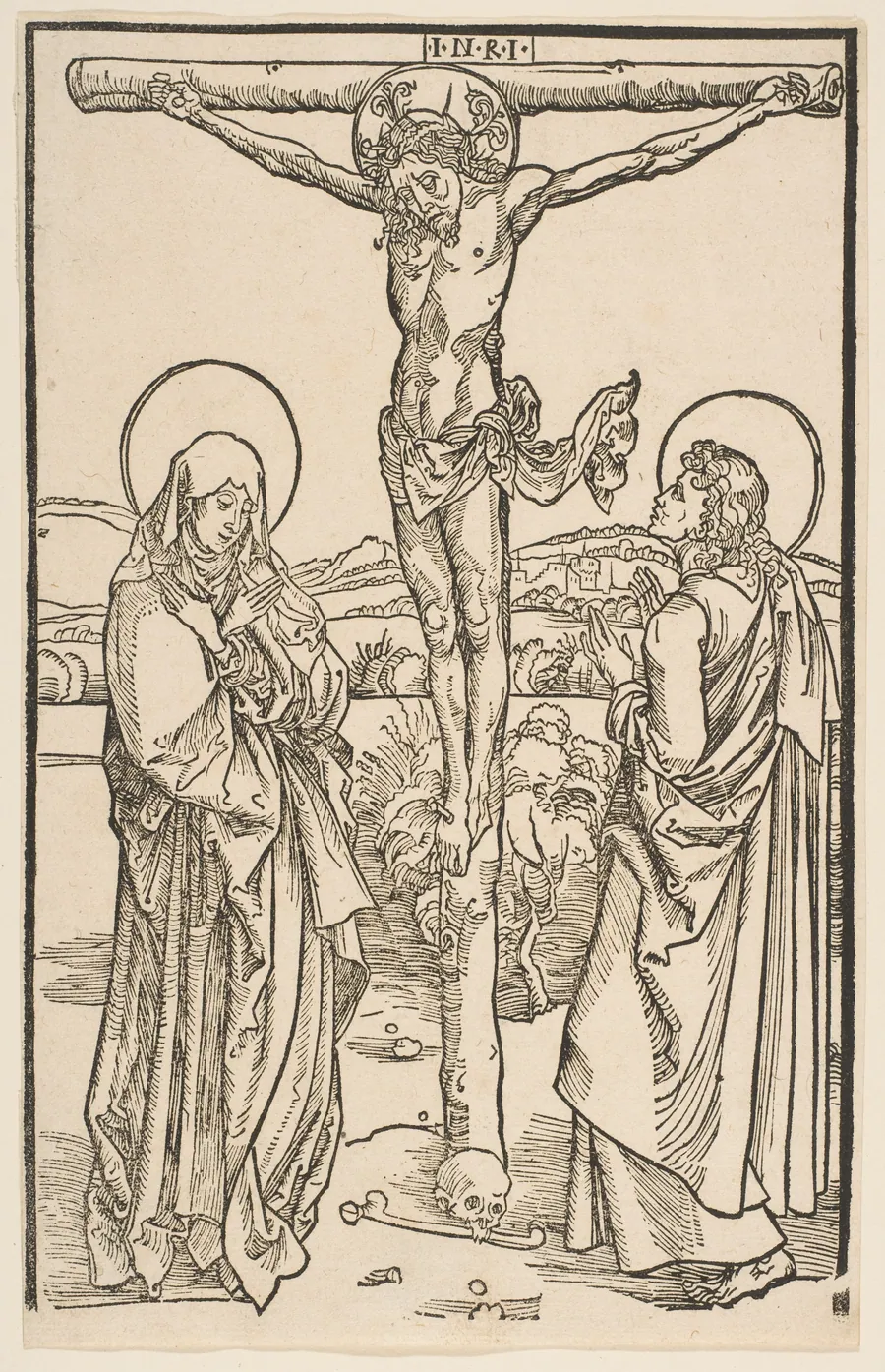 Christ on the Cross with the Virgin and Saint John by Albrecht Dürer