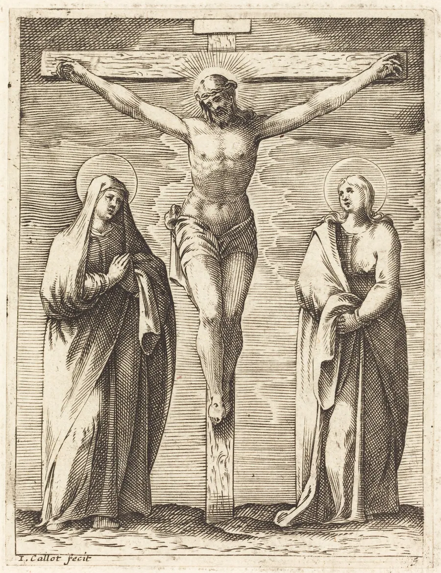Virgin and Saint John at the Foot of the Cross by Jacques Callot