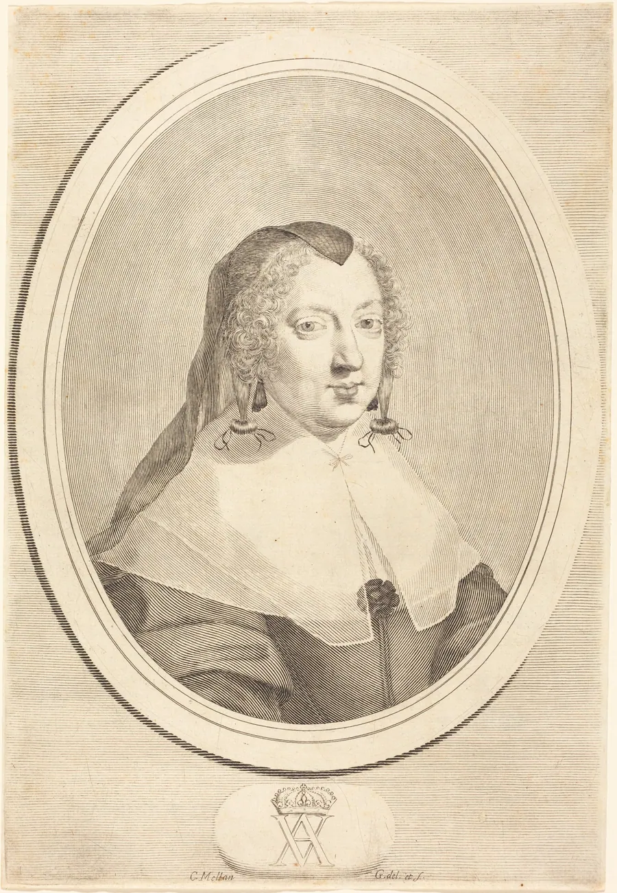 Anne of Austria by Claude Mellan