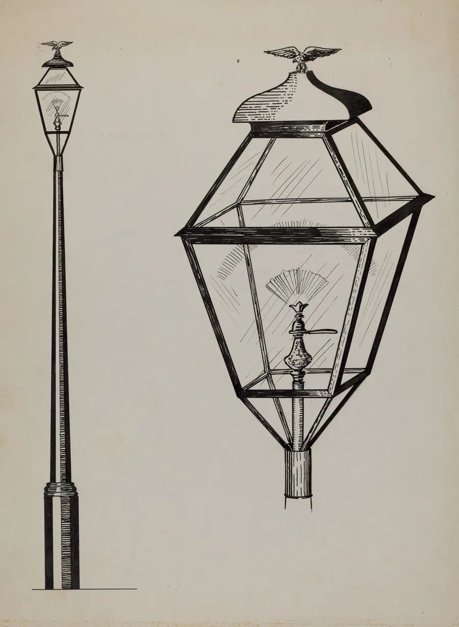 Eagle Lamp and Post by Florence Huston