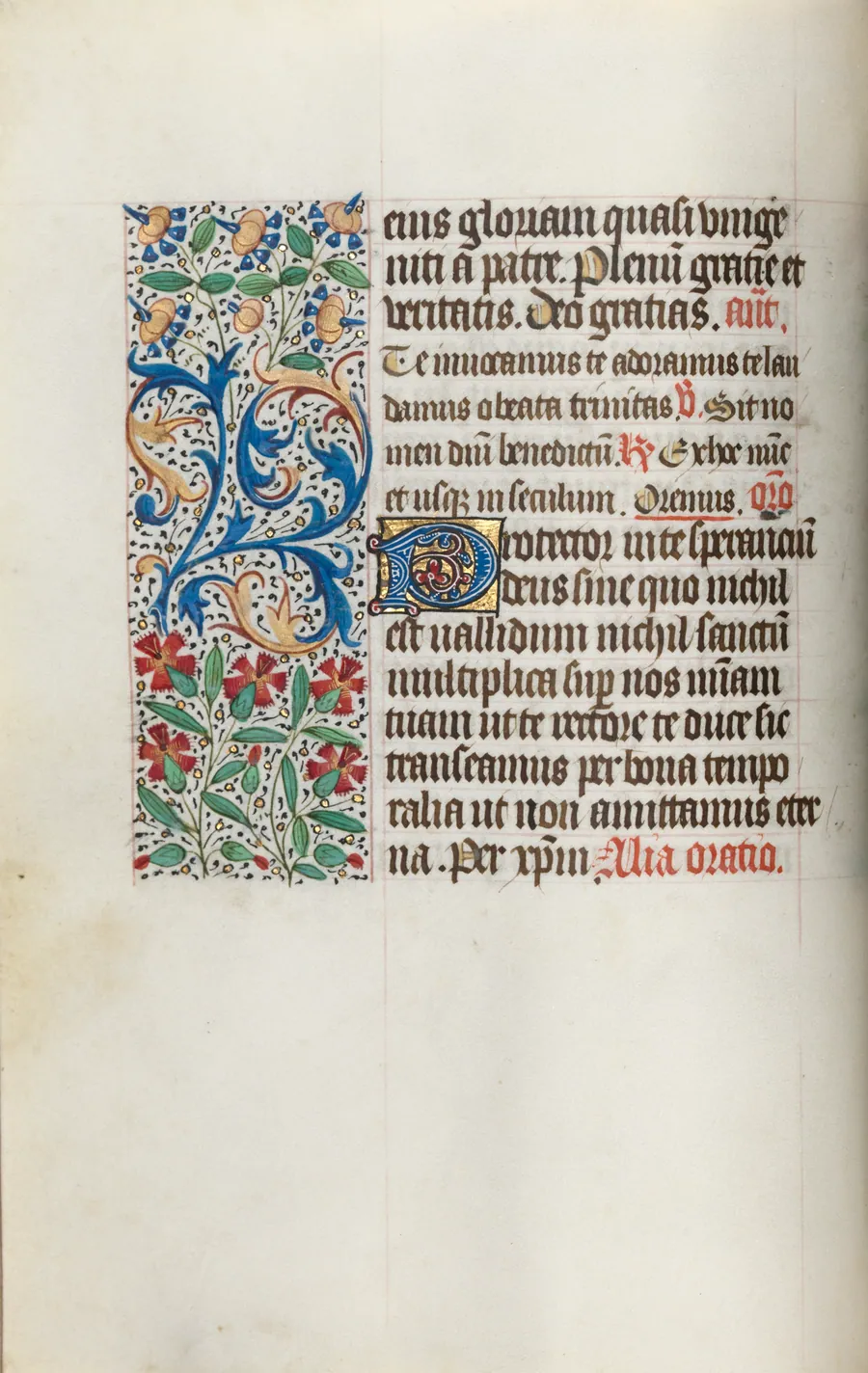 Book of Hours (Use of Rouen): fol. 14v by Master of the Geneva Latini