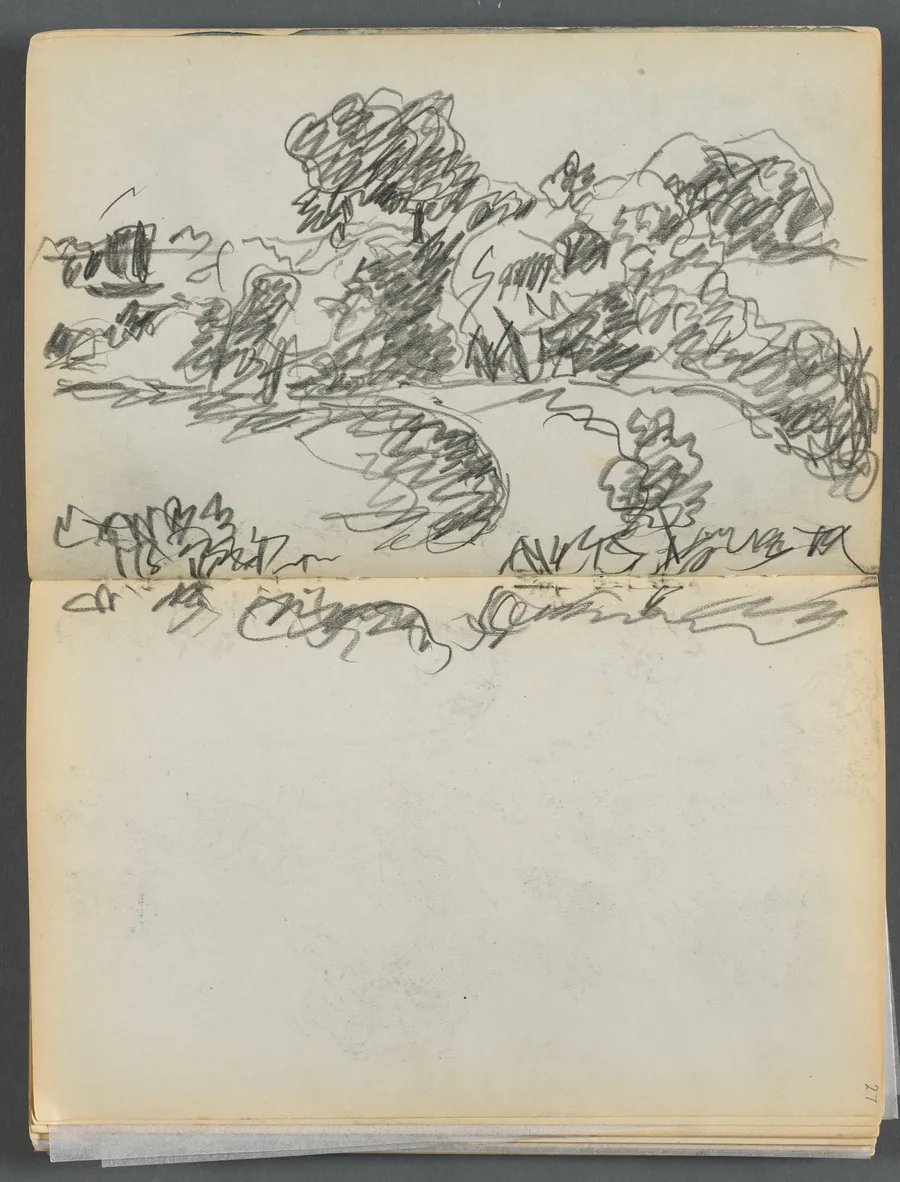 Sketchbook- The Granite Shore Hotel, Rockport, page 026 & 27: Harbor View by Maurice Prendergast