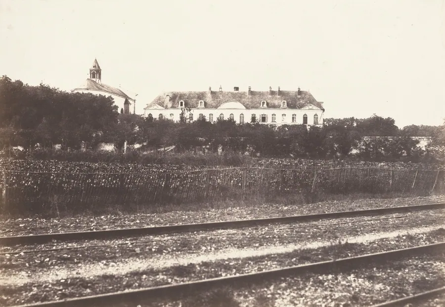 Abbaye du Gard pres d' Abbeville by Édouard-Denis Baldus
