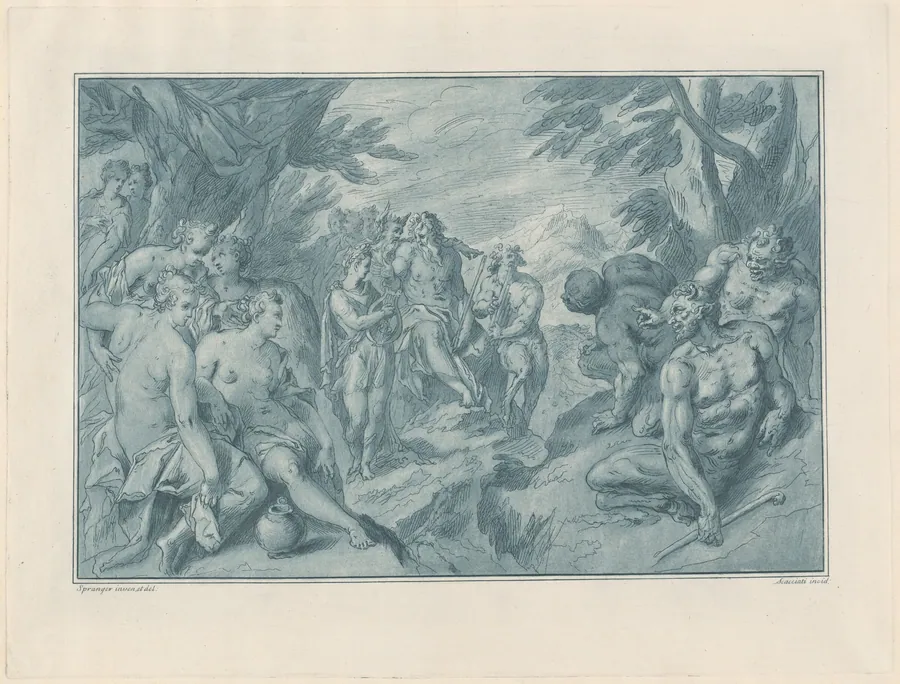 The Musical Contest Between Apollo and Pan by Andrea Scacciati