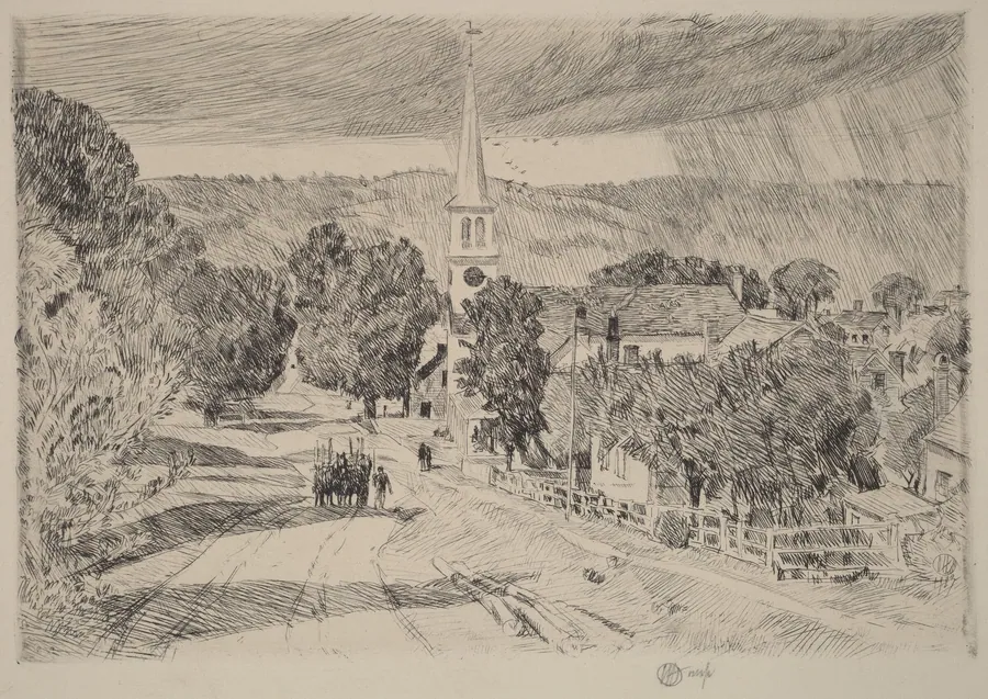 A Vermont Village by Childe Hassam