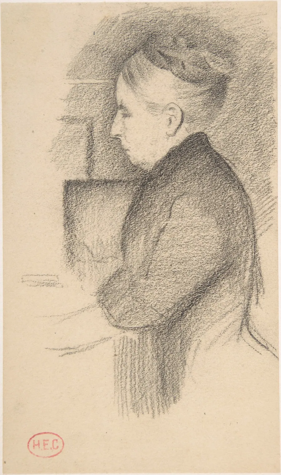 Portrait of the Artist's Mother by Henri-Edmond Cross (Henri-Edmond Delacroix)