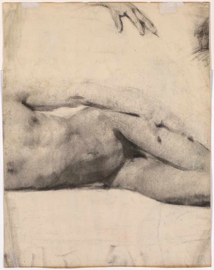 Reclining Male Nude (verso) by Édouard Vuillard