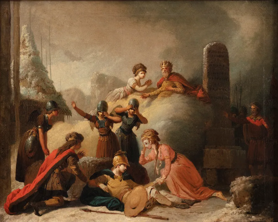 Slutningsscenen af Johannes Ewalds "Balders Død" by Peter Cramer