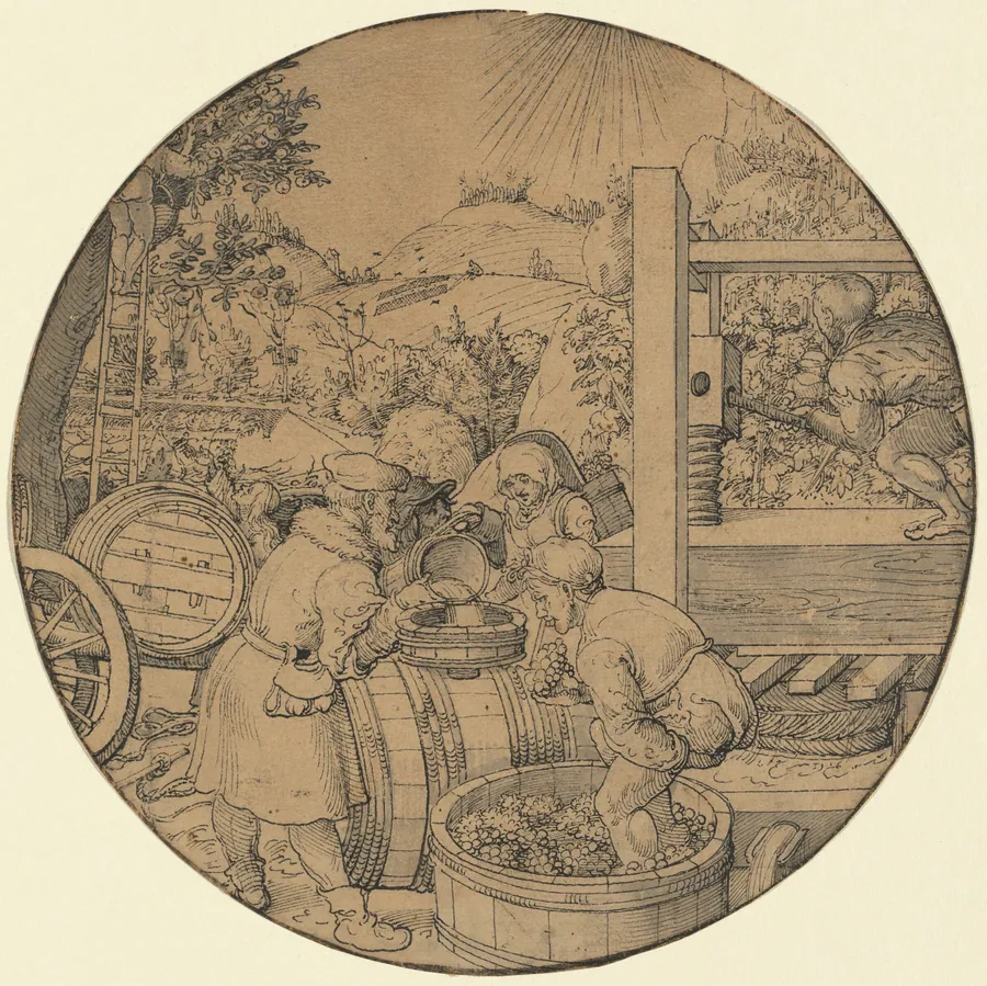 The Wine Harvest (September) by Jörg Breu the Elder