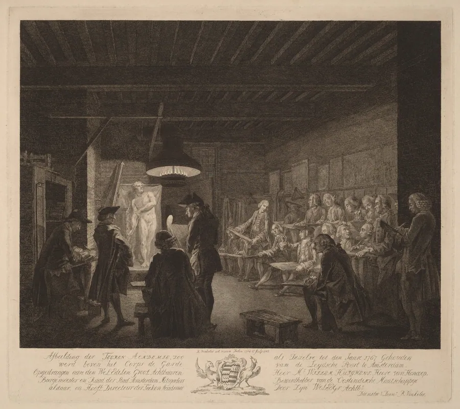The Drawing Academy in Amsterdam by Reinier Vinkeles