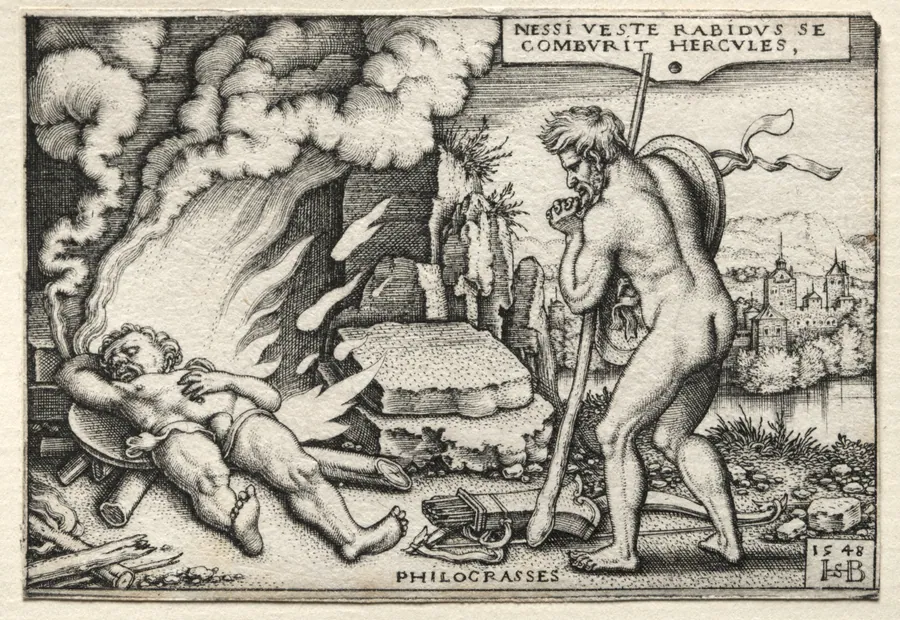 The Labors of Hercules: Hercules on his Pyre by Hans Sebald Beham