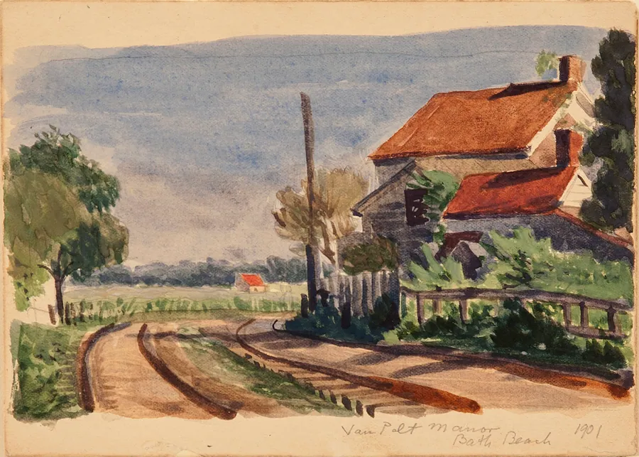 Van Pelt Manor--Bath Beach by Oscar Bluemner, American, b. Prenzlau, Germany, 1867–1938