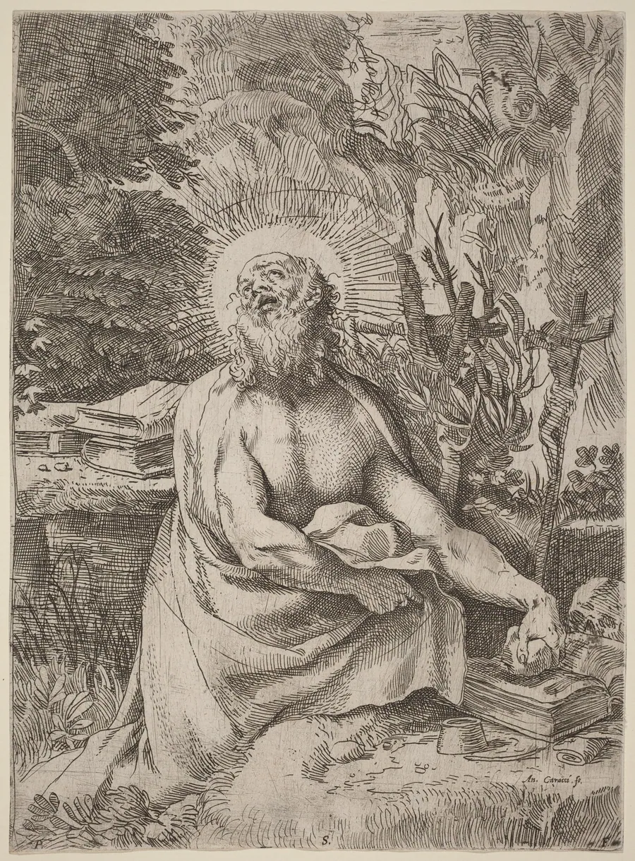 Saint Jerome in the Wilderness by Annibale Carracci
