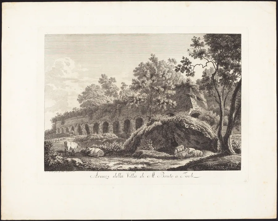 Avanzi della Villa di M. Bruto a Tivoli by Albert Christoph Dies
