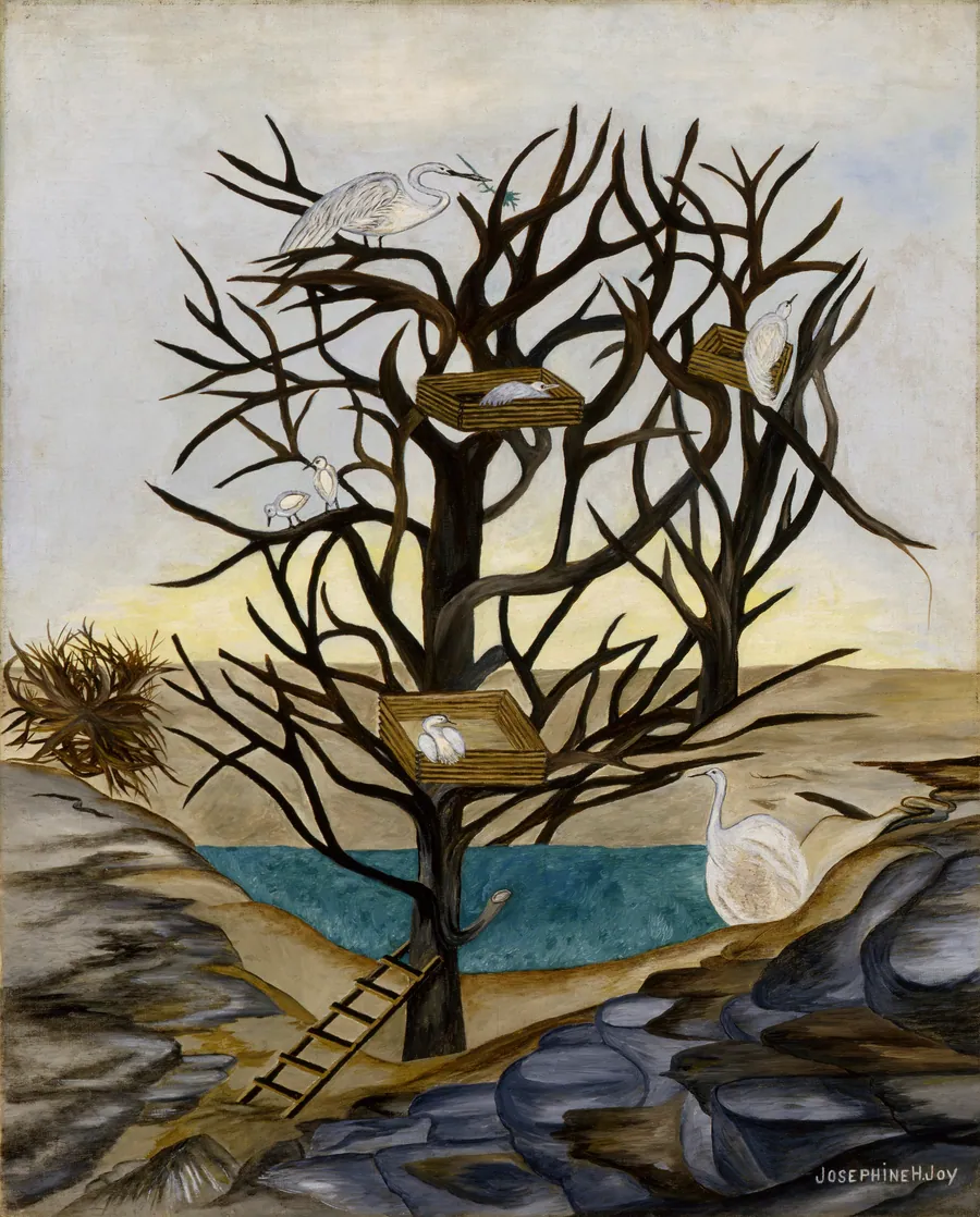 Waterbirds Nesting by Josephine Joy, born North River Mills, WV 1869-died Peoria, IL 1948