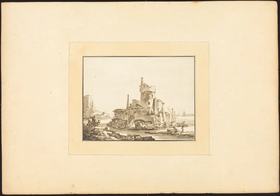 Landscape with a Round Tower by Maria Catharina Prestel