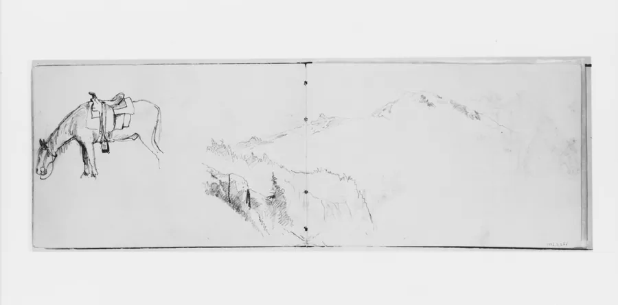 Horse and Landscape (from Sketchbook X) by William Trost Richards
